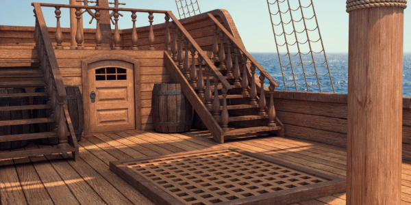 海賊船の甲板